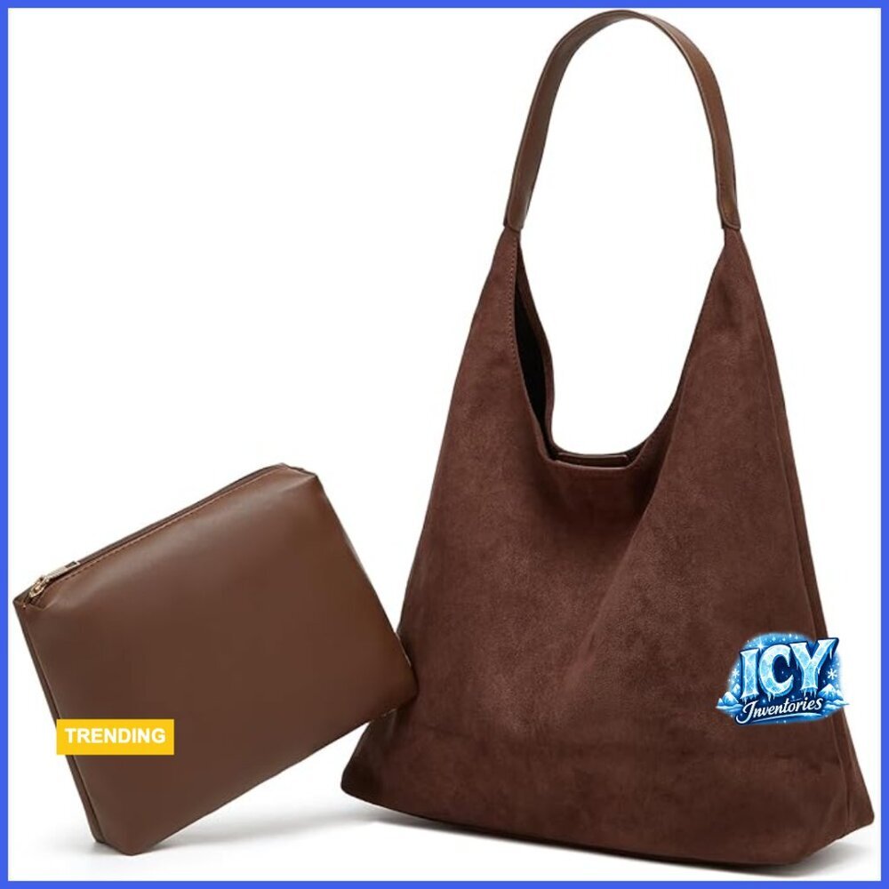 PU Leather Tote Bag Large Capacity Retro Shoulder Satchel Handbag